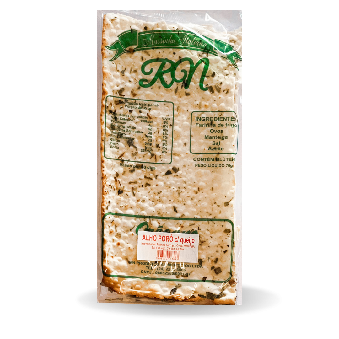 Alho poró com queijo